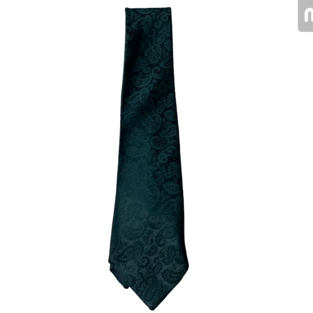 Vintage JCPenney Men’s Paisley Green Jeans n Color Tie EUC